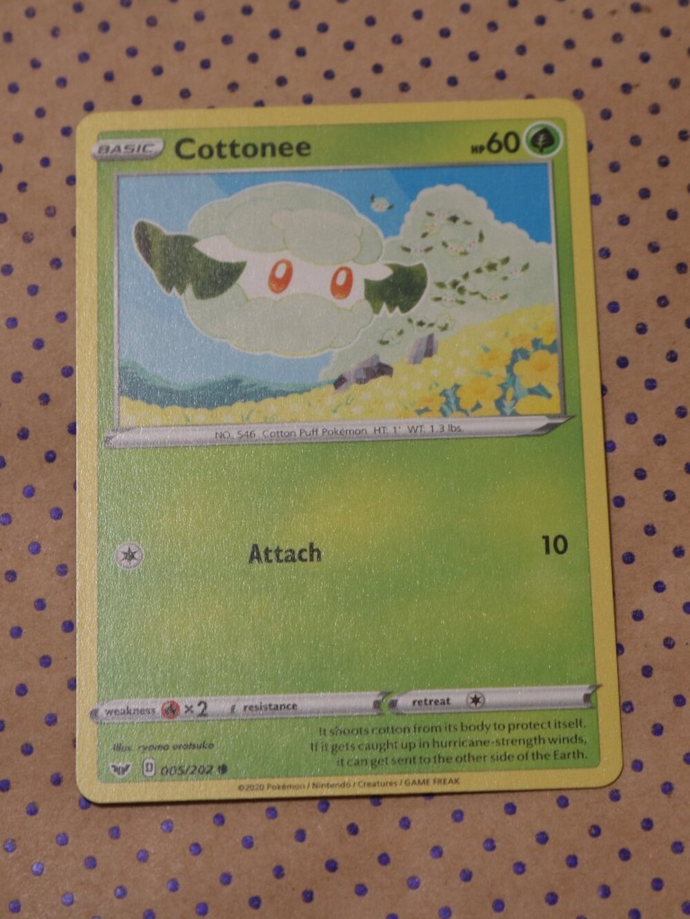 Cottonee 005/202 Pokemon Card (2020)